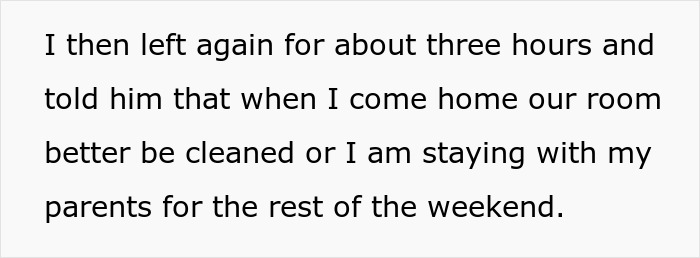 Text demanding room be cleaned after husband’s drunken rampage Text demanding room be cleaned after husband’s drunken rampage