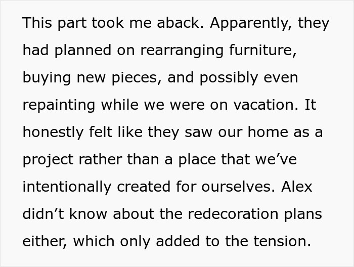 Sneaky In-Laws Try To Stay At Couple's Home When They're Not There In Order To Change It Completely