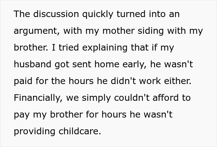 Family argument over babysitting pay and financial limits Family argument over babysitting pay and financial limits