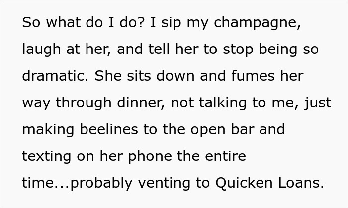 A woman sits at dinner, fuming and texting, after her selfish friend got her car towed and slept with her blind date. A woman sits at dinner, fuming and texting, after her selfish friend got her car towed and slept with her blind date.