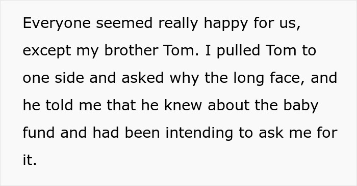 Woman Saves For Her Future Child For Years, Brother Thinks One Cruel Comment Will Get Him The Money