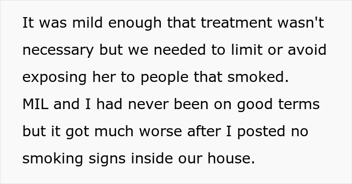 Man Removes MIL From His Home For Smoking Near His Allergic Child And She Tries To Have Him Arrested
