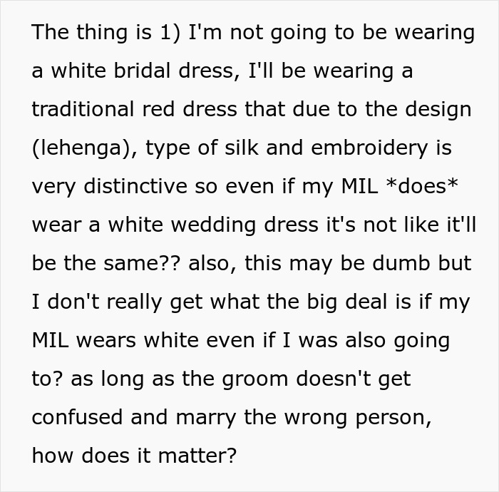 Woman Confused About Fiancé's Reaction To His Mom’s Dress For Their Wedding, He Comes To Explain Woman Confused About Fiancé's Reaction To His Mom’s Dress For Their Wedding, He Comes To Explain