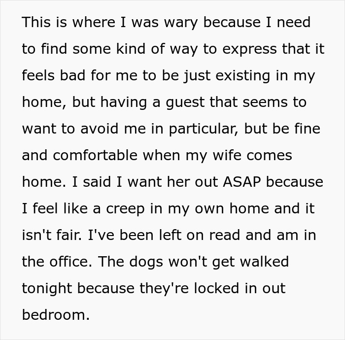 40YO Woman Prioritizes 24YO Friend's Comfort Over Hubby, Lets Her Stay In Their House Indefinitely 40YO Woman Prioritizes 24YO Friend's Comfort Over Hubby, Lets Her Stay In Their House Indefinitely