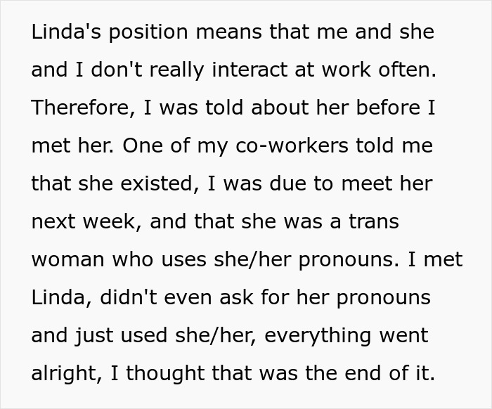 Trans Woman Mad At Coworker Who "Clocked" Her Identity, Which She Thought Was A Secret All Along