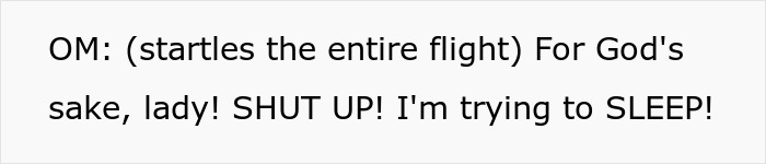 Passenger loudly demands silence to get some sleep on plane Passenger loudly demands silence to get some sleep on plane