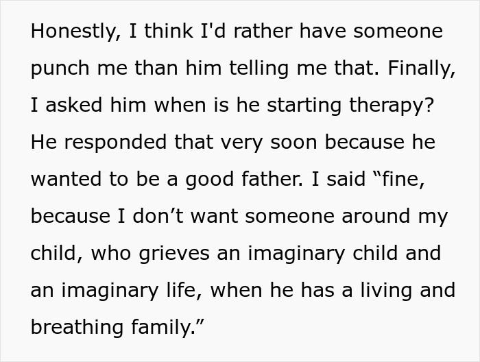 A pregnant woman asks husband for divorce, text about him needing therapy for grieving his ex. A pregnant woman asks husband for divorce, text about him needing therapy for grieving his ex.