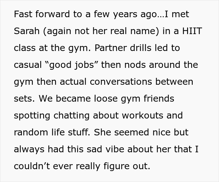 Text about meeting a gym friend with a sad vibe and starting conversations Text about meeting a gym friend with a sad vibe and starting conversations