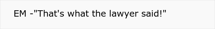 Text showing a family member quoting a lawyer about a grandma's funeral, indicating a dispute over dollar signs. Text showing a family member quoting a lawyer about a grandma's funeral, indicating a dispute over dollar signs.