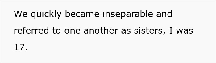 Text explaining how the woman and her sister became inseparable. Text explaining how the woman and her sister became inseparable.
