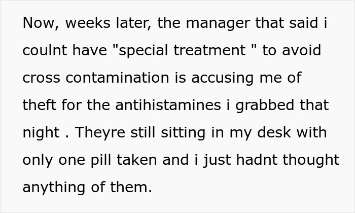 Woman Has Allergy Emergency, Can't Believe Manager's Reaction Woman Has Allergy Emergency, Can't Believe Manager's Reaction