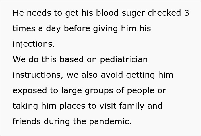 Parents livid as grandson ends up in ER with carbs instead of insulin due to entitled MIL.