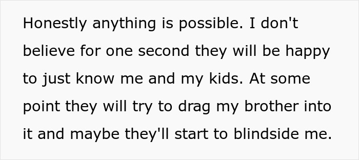 Text expressing doubt about parents being happy with his kids and fears of being blindsided Text expressing doubt about parents being happy with his kids and fears of being blindsided