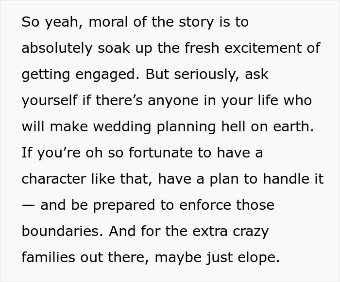Advice on handling wedding planning challenges and setting boundaries with difficult family members Advice on handling wedding planning challenges and setting boundaries with difficult family members