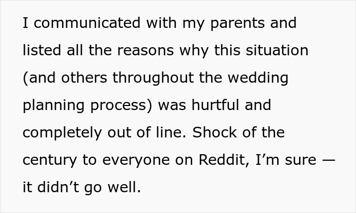Bride communicates wedding planning issues with parents but faces challenges Bride communicates wedding planning issues with parents but faces challenges