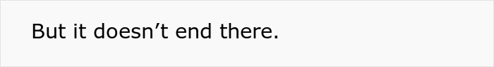 Text box with But it doesn't end there. related to the story of a guy unjustly fired.