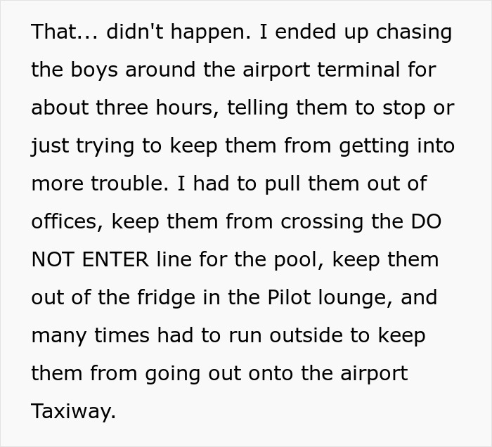 Pilot's teen daughter chases boys at airport trying to control chaos and prevent trouble Pilot's teen daughter chases boys at airport trying to control chaos and prevent trouble