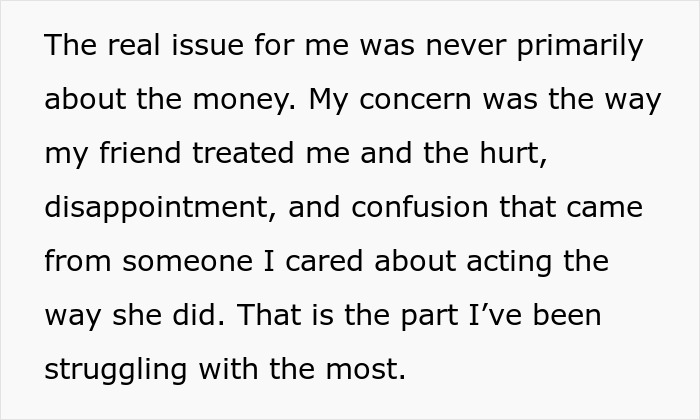 Concern about emotional impact and hurt caused by friend in MOH duties