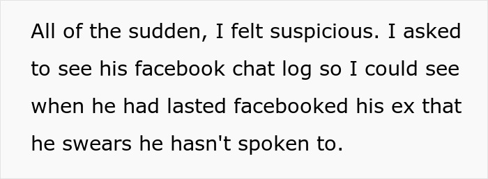 Toxic guy's girlfriend asks to see his Facebook chat log, suspecting his jealousy and ridiculous rules.