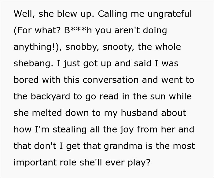 “Refers To The Baby As ‘Her’ Baby”: MIL Loses Her Mind When She Finds Out She’s Getting A Grandchild “Refers To The Baby As ‘Her’ Baby”: MIL Loses Her Mind When She Finds Out She’s Getting A Grandchild