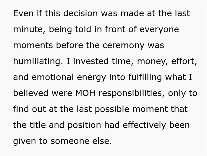 MOH expresses humiliation at last-minute change in responsibilities