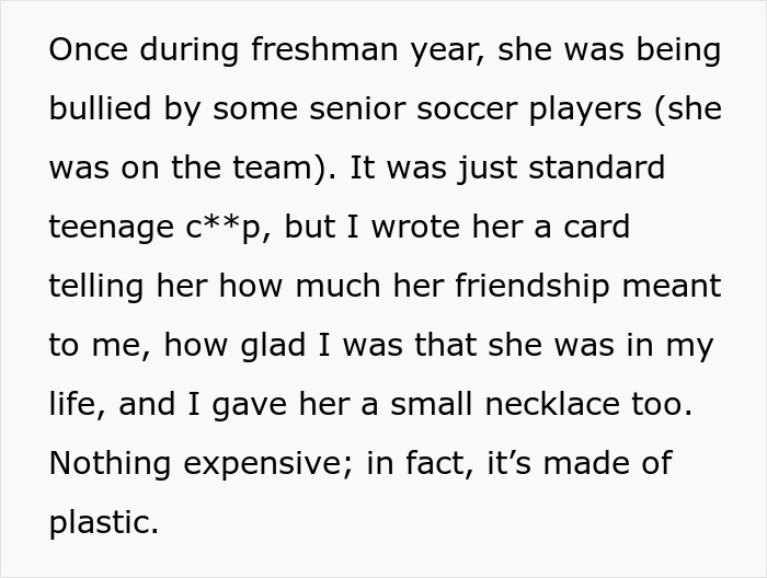 Reddit post describing wife's experience of bullying and gesture of friendship in school Reddit post describing wife's experience of bullying and gesture of friendship in school