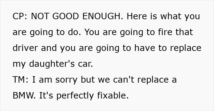 Text conversation about replacing a damaged BMW car after a crash Text conversation about replacing a damaged BMW car after a crash