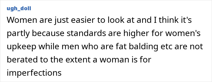 Comment on beauty standards higher for women than men Comment on beauty standards higher for women than men