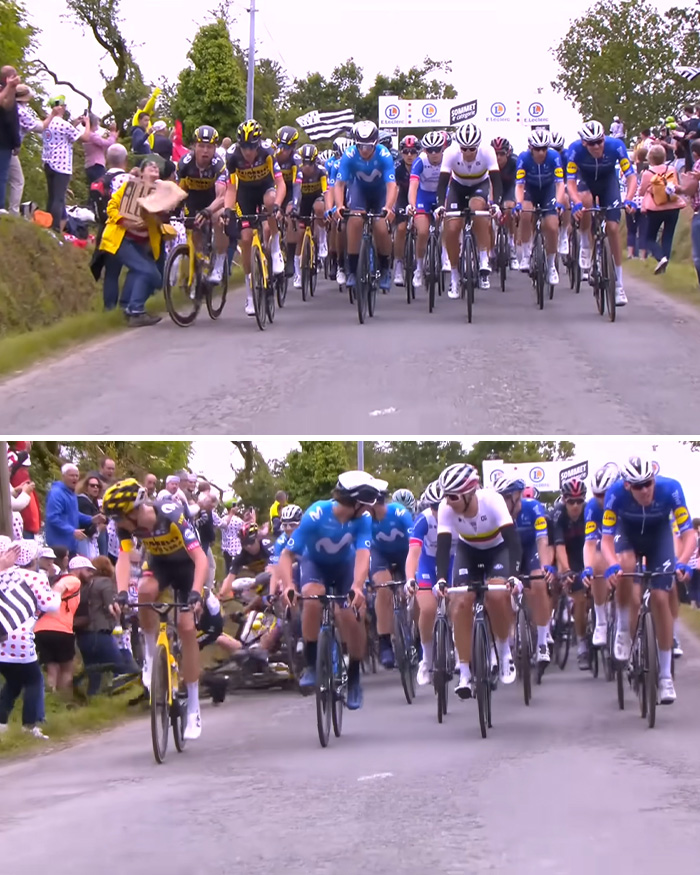 Bike Race Descends Into Chaos After Elderly Woman Charges Into Course On Mobility Scooter, Prompts Mass Crash Bike Race Descends Into Chaos After Elderly Woman Charges Into Course On Mobility Scooter, Prompts Mass Crash