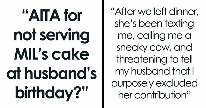MIL Secretly Brings Her Own Cake To Son’s Birthday, Doesn’t Expect What Happens Next