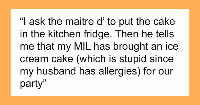 MIL Secretly Brings Her Own Cake To Son’s Birthday, Doesn’t Expect What Happens Next