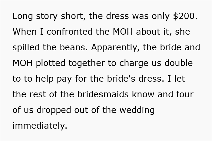 Bridesmaids Drop Out Of The Wedding After Accidentally Uncovering Bride’s Shocking Scam Bridesmaids Drop Out Of The Wedding After Accidentally Uncovering Bride’s Shocking Scam
