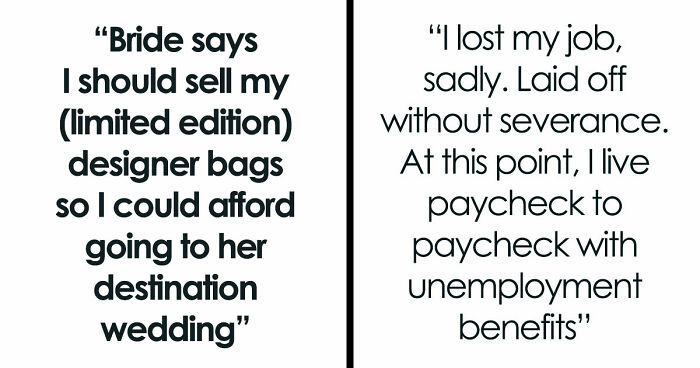Broke Woman Tells Bride She Can No Longer Afford Her Destination Wedding, Her Response Floors Her