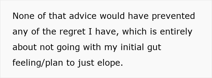 Bride regrets not eloping in her wedding reflection Bride regrets not eloping in her wedding reflection