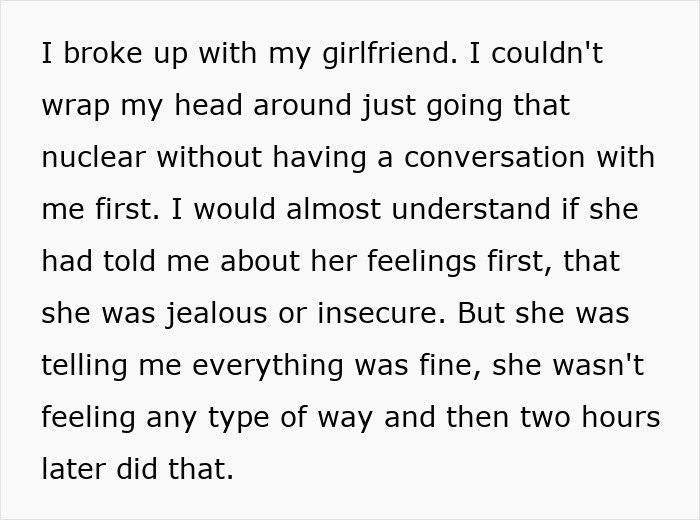 Woman Can't Believe Boyfriend Supports Female Friend In Her Time Of Need, Does Something Drastic