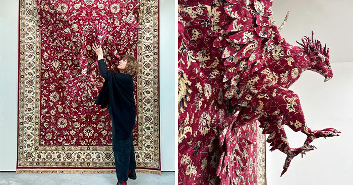 This Artist Makes Wild Animals Appear To Break Free From Patterned Rugs (23 Pics)