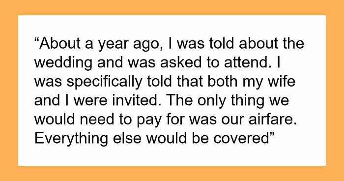Couple Arranges PTO And Travel For Destination Wedding, Then Groom Says There’s No Room For Wife