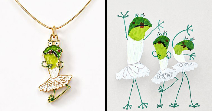 20 Children’s Drawings Turned Into Handcrafted Enamel Jewelry By Minttnim
