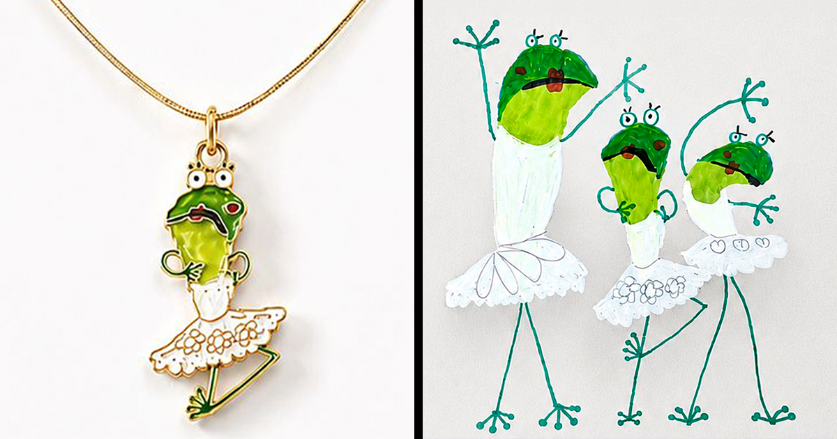 20 Children’s Drawings Turned Into Handcrafted Enamel Jewelry By Minttnim