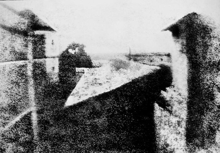The earliest known photograph, a historical photo that feels impossible to explain due to its age and unclear subject.