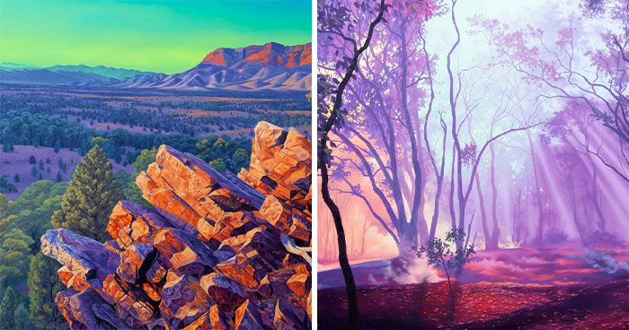 This Artist Paints Desert And Mountain Landscapes In Vivid, Dreamlike Colors (31 Pics)