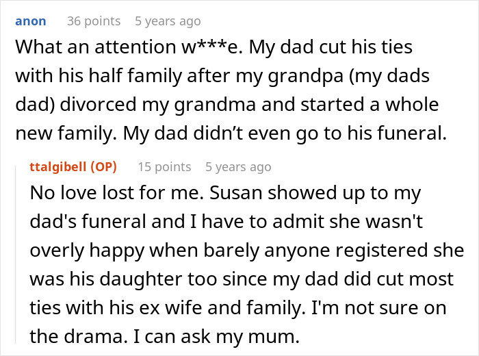 Woman upset she gets ignored at stepbrother's wedding despite trying for attention Woman upset she gets ignored at stepbrother's wedding despite trying for attention