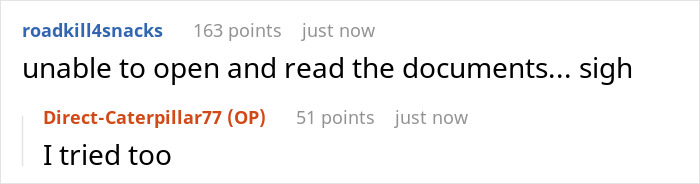 Online forum comment about inability to open and read documents related to data collection obsession Online forum comment about inability to open and read documents related to data collection obsession