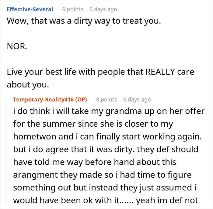 A screenshot of Reddit comments about parents becoming hostile and expecting a room for a jobless bro. A screenshot of Reddit comments about parents becoming hostile and expecting a room for a jobless bro.