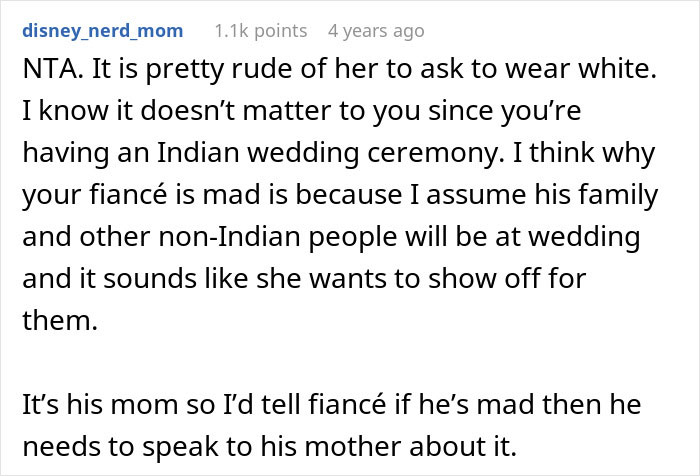Woman Confused About Fiancé's Reaction To His Mom’s Dress For Their Wedding, He Comes To Explain Woman Confused About Fiancé's Reaction To His Mom’s Dress For Their Wedding, He Comes To Explain