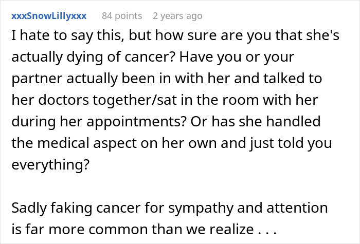 Couple Gets Annoyed That SIL With Cancer Is Taking Away From Their Wedding, It's Way Worse Than That Couple Gets Annoyed That SIL With Cancer Is Taking Away From Their Wedding, It's Way Worse Than That