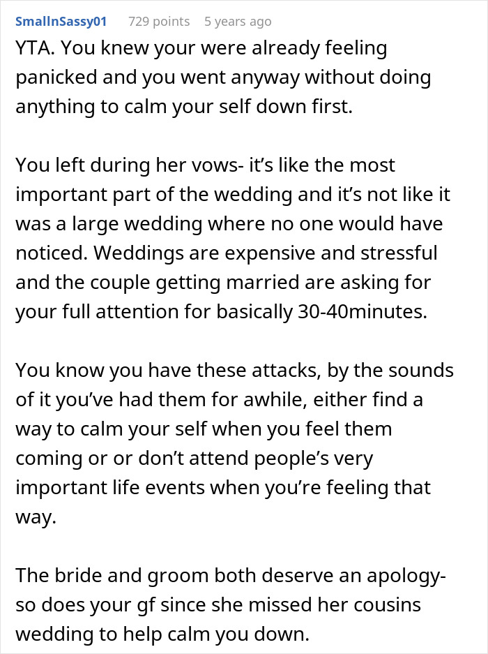 Advice on handling panic attacks during important wedding moments Advice on handling panic attacks during important wedding moments