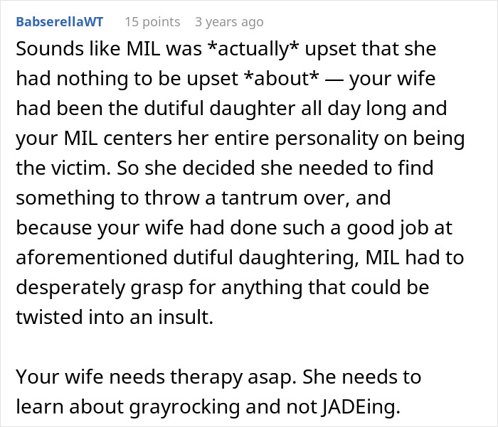 A comment details how the attention-seeker mom's victim mentality ruined a daughter's Mother's Day efforts. A comment details how the attention-seeker mom's victim mentality ruined a daughter's Mother's Day efforts.