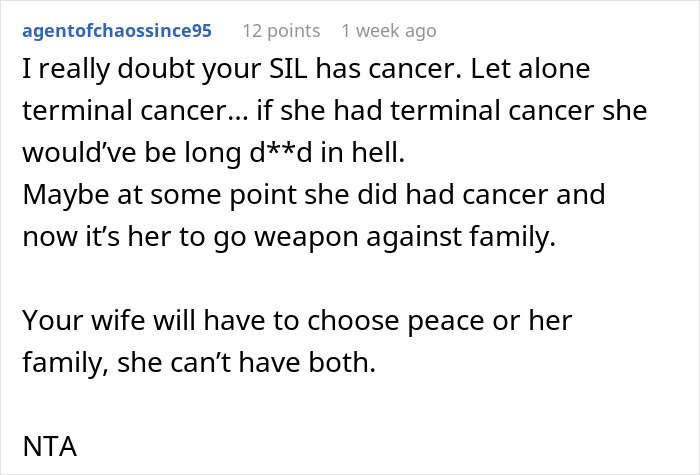 Couple Gets Annoyed That SIL With Cancer Is Taking Away From Their Wedding, It's Way Worse Than That Couple Gets Annoyed That SIL With Cancer Is Taking Away From Their Wedding, It's Way Worse Than That