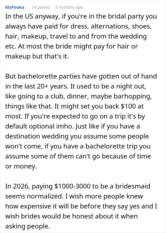 &ldquo;In This Economy?&rdquo;: Friend&rsquo;s Wedding Turns Into A Financial Nightmare For One Bridesmaid